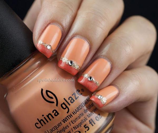 22 Awesome French Tip Nail Designs White And Glitter French Nail For Wedding 40 Tip Designs