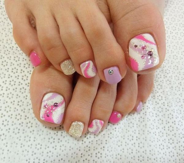 50 Pretty Toenail Art Designs And Design A Very Cute And Fun Looking Toenail Art Design Series Of Matte White