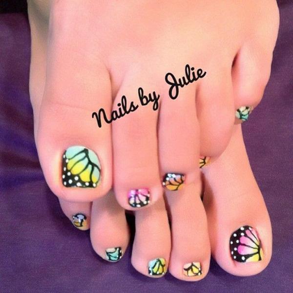 50 Pretty Toenail Art Designs And Design A Cute Polka Dot And Daisy Inspired Toenail Art