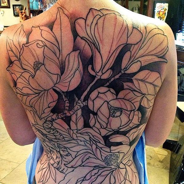 Magnolia trở lại mảnh tiến Nathaniel Gann - 50 + Magnolia Flower Tattoos <3 <3