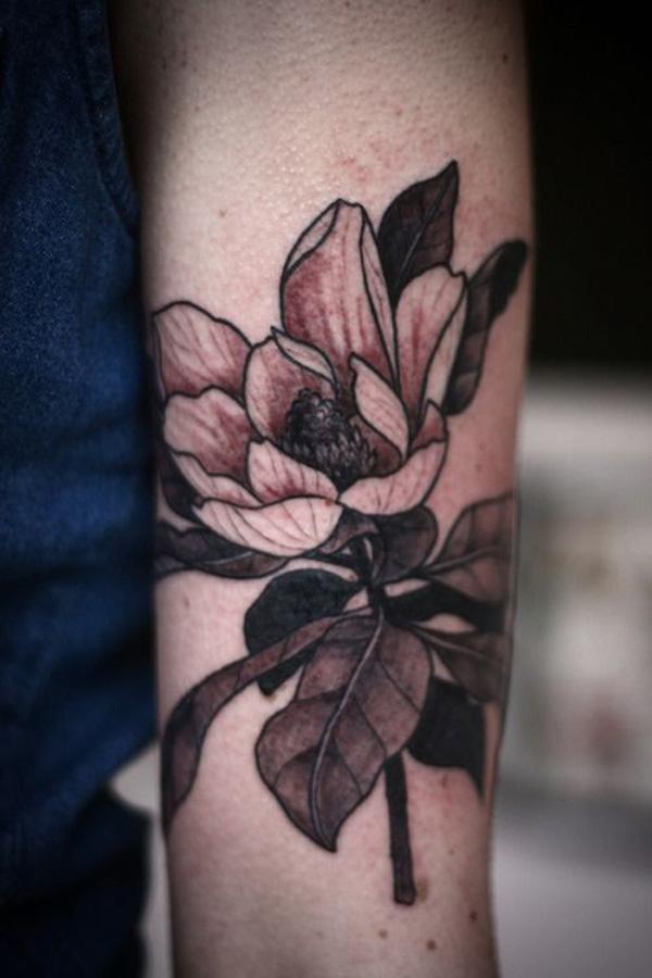 Magnolia xăm bởi Alice Carrier - 50 + Magnolia Flower Tattoos <3 <3