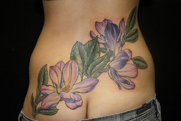 Magnolias hình xăm trên lưng - 50 + Magnolia Flower Tattoos <3 <3