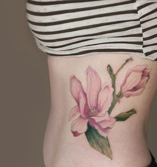 Magnolias hình xăm trên mặt - 50 + Magnolia Flower Tattoos <3 <3