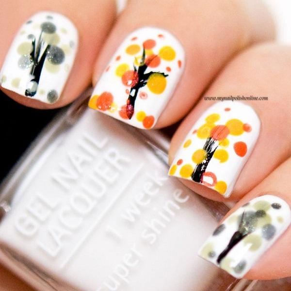 55 Seasonal Fall Nail Art Designs And Design Trees During Autumn 55 Seasonal Fall Nail Art Designs