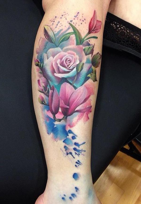 mộc lan màu nước và tăng hình xăm - 50 + Magnolia Flower Tattoos <3 <3