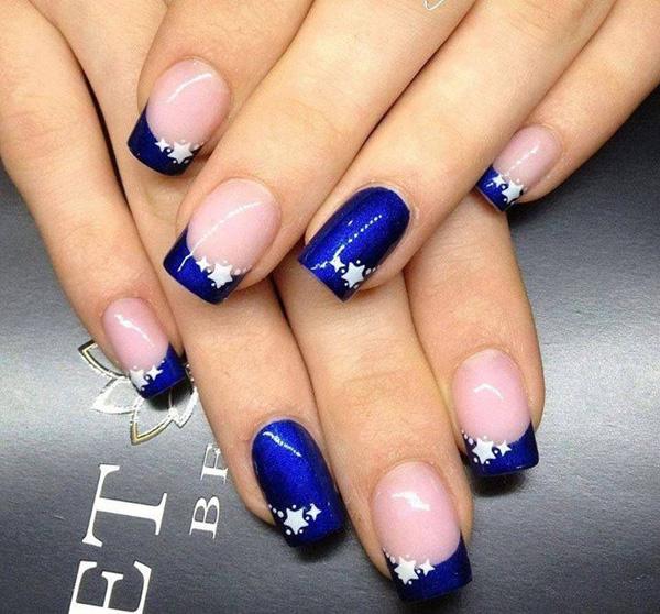 55 Geous French Tip Nail Designs For A Cly Manicure Fl French Tip Nail Design