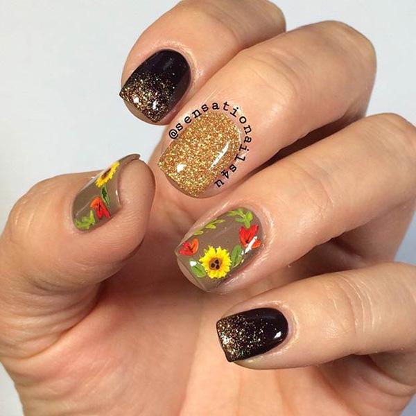 Pumpkin Nail Art