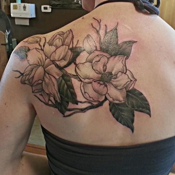 mộc lan lại xăm cho phụ nữ - 50 + Magnolia Flower Tattoos <3 <3