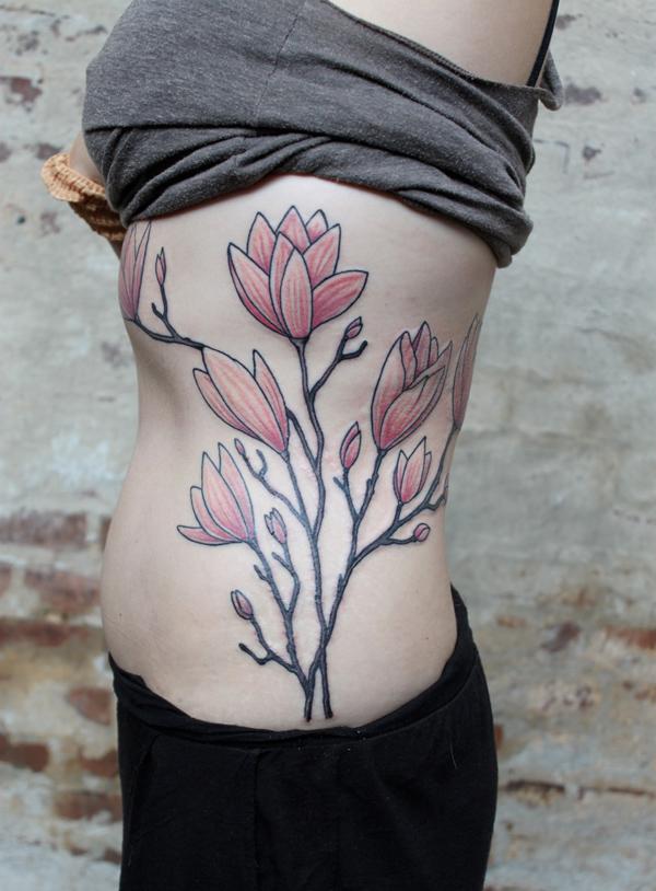 mộc lan bên hình xăm - 50 + Magnolia Flower Tattoos <3 <3