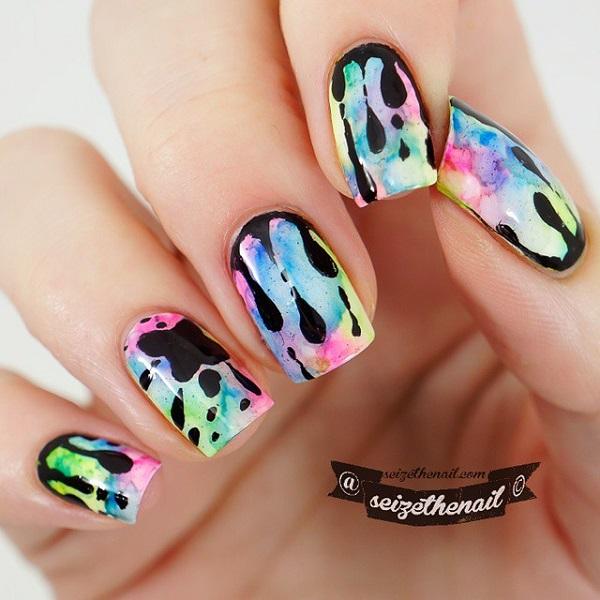 Thumb Toe Nails For Design Chose Black Nail Paint Simple Polish In Polka Dot And Flower Nail Art Design Give Statement To Your Nails