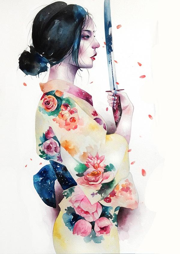 watercolor illustrations by kazel lim art and design