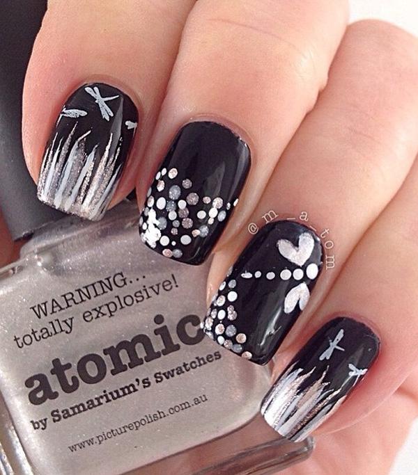 40 Black Nail Art Ideas  Art and Design