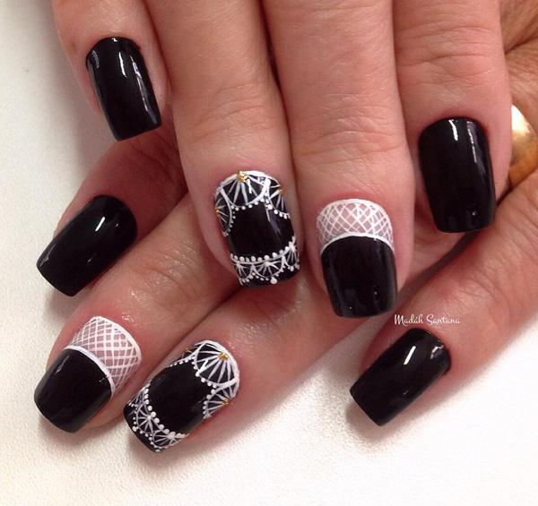 40 Black Nail Art Ideas  Art and Design