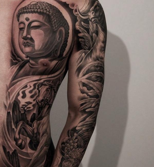 May this Buddha and horse tattoo guide and inspire you to reach enlightenment with the strength horse tattoos usually signify. 