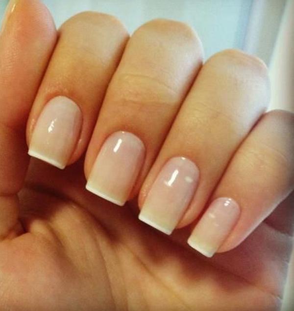 Simple, neat and tidy. Some people like to keep it simple and this nude and French tip nail art design is the epitome of minimalism and beauty.