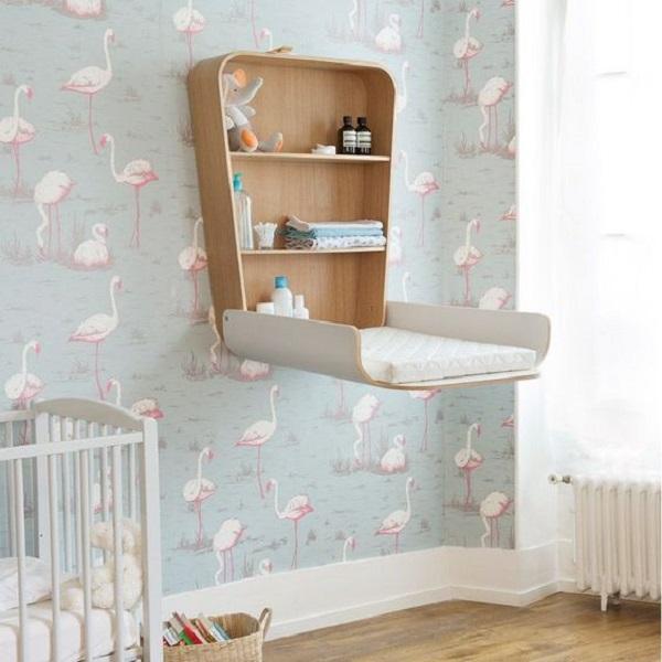 This is great for your nursery room. Instead of having a changing table, this wall mounted cabinet has a built in changing table where you can put your baby. Apart from being space saving, it’s also convenient since everything you need is reachable.