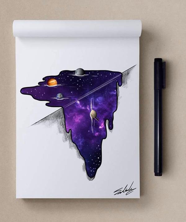 Goodnight - Stars Themed Illustrations by Muhammed Salah <3 <3