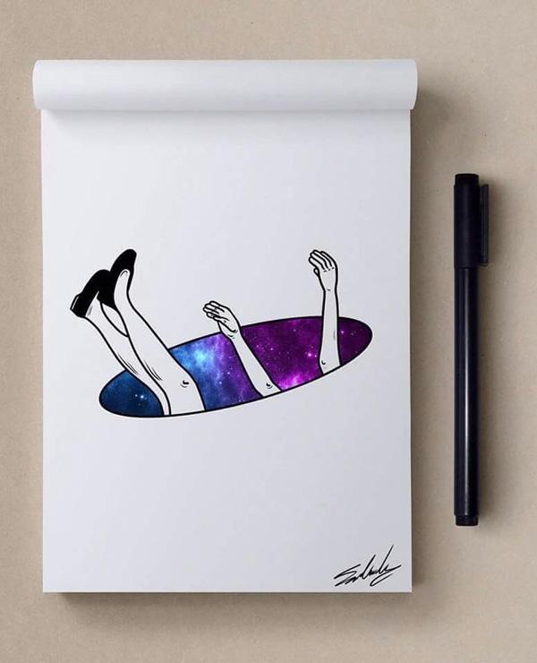Lost - Stars Themed Illustrations by Muhammed Salah <3 <3