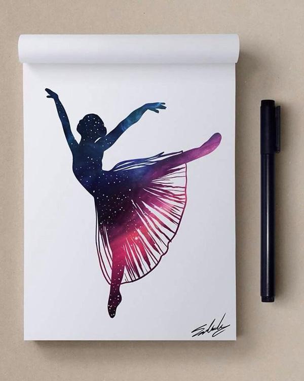 ballerina - Stars Themed Illustrations by Muhammed Salah <3 <3