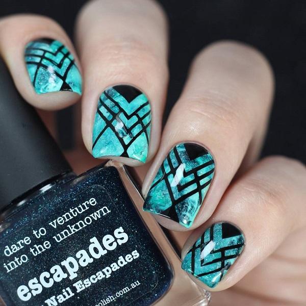 40 Geometric Nail Art Ideas Art And Design The universe on the nails is popular and we wrote about it. - 40 Geometric Nail Art Ideas Art And Design