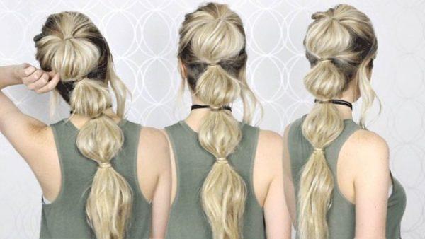 Bubble Ponytail-25 легкие прически для длинных волос <3