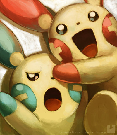 plusle photobomb