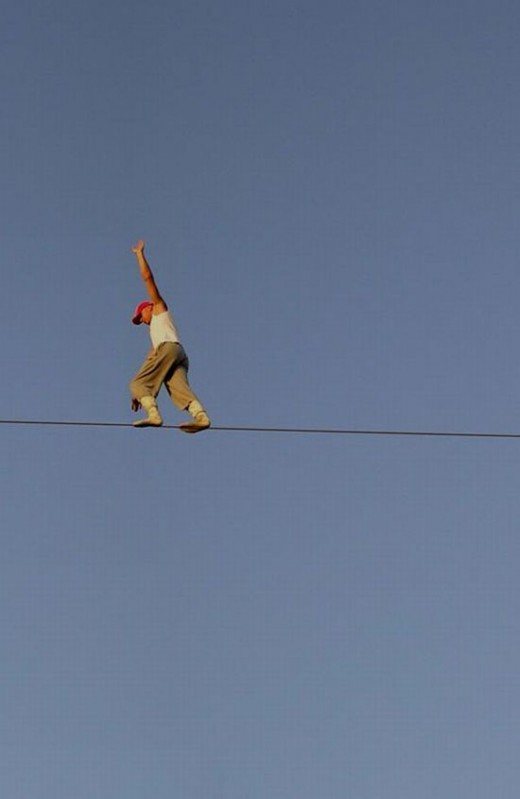 art of balance  Tightrope Walker