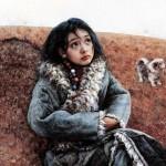 Tibet Girl Painting by Ai Xuan