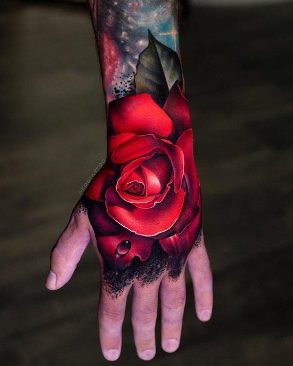 Purple Rose tattoo by Tyler Malek | Photo 18861