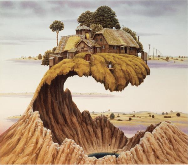 Jacek Yerka_1600_526 Please don't slam the door