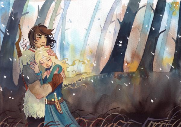 thorgal and aaricia commission_by_Riikka Auvinen600_420