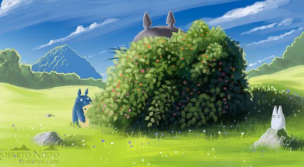 study_of_a_shrub__and_totoro_family__by_syntetyc600_331