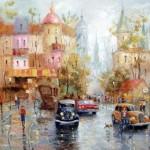 City landscape Paintings by Dmitri Spiros