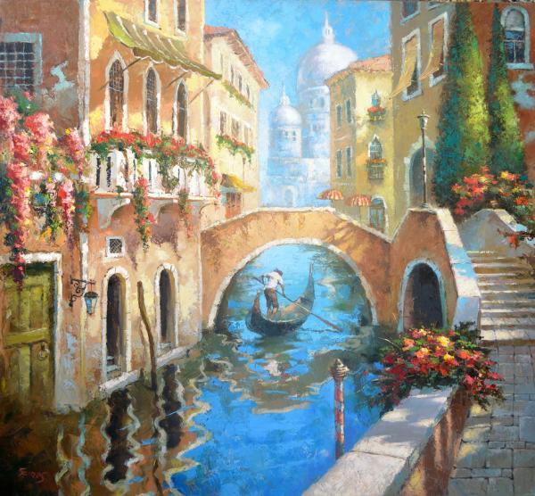 City landscape Paintings by Dmitri Spiros | Art and Design