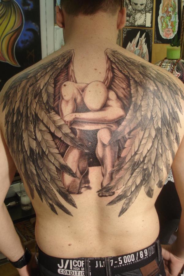 dark angel wing tattoos