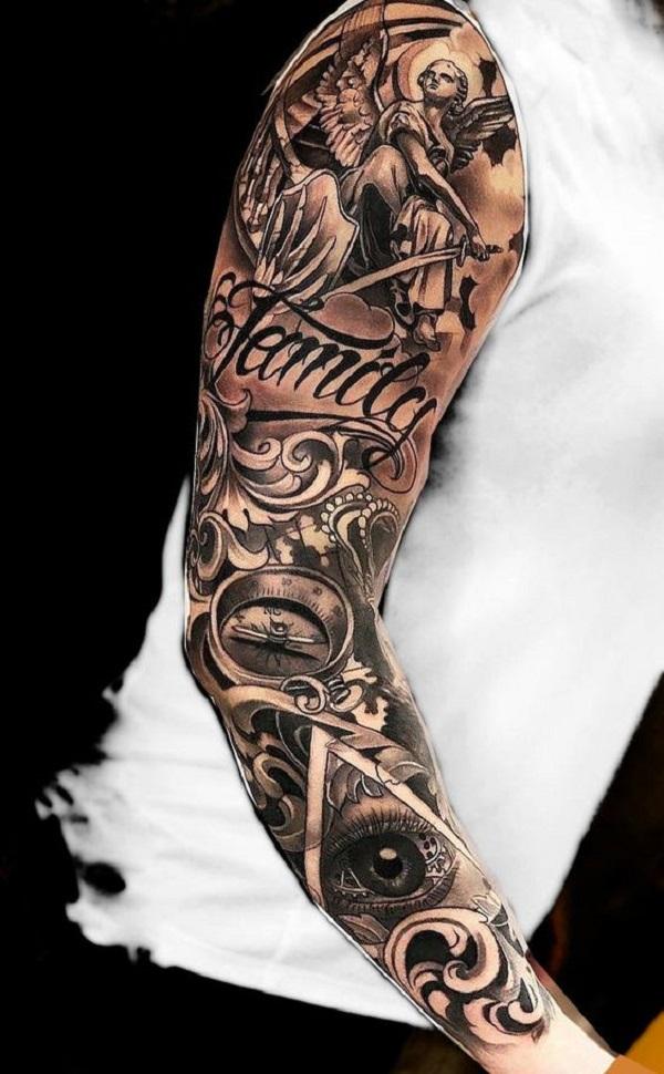 angel tattoo sleeve