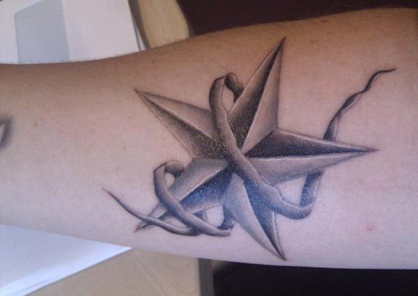simple star tattoo designs for men