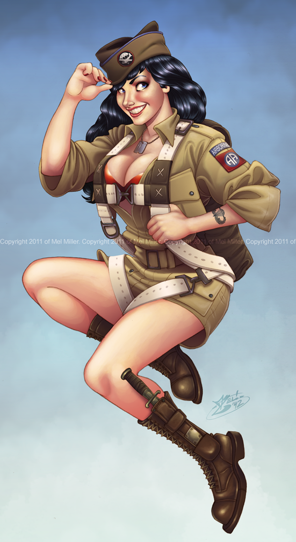 82nd Airborne Girl by Mel Miller