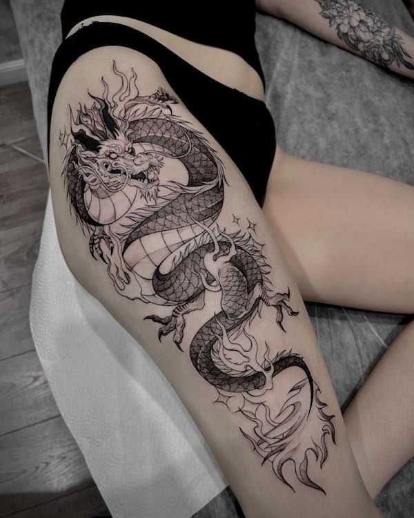 60 Fiery Dragon Tattoos for Women [2023 Inspiration Guide]  Dragon tattoo  for women, Tattoos for women, Dragon tattoo