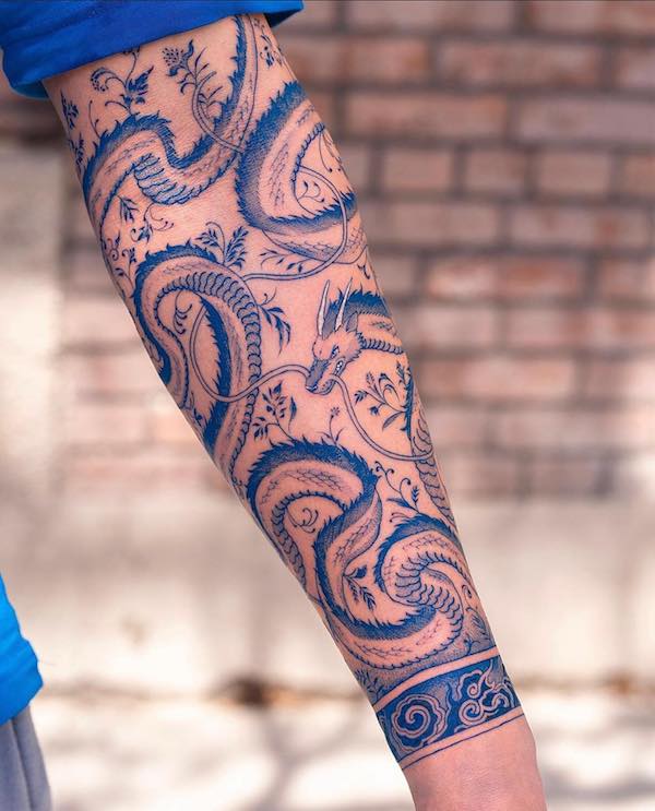 Japanese Dragon Sleeve Tattoo by paintball0531 on DeviantArt