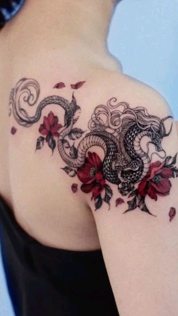 Dragon With Kanji Symbol Painting by Henna Tattoos Ogden Utah  Pixels