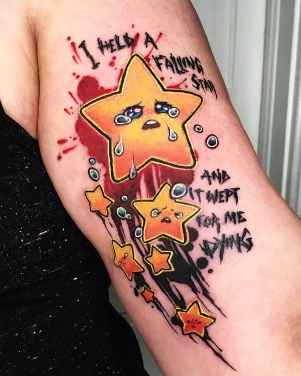 Emojis star tattoo