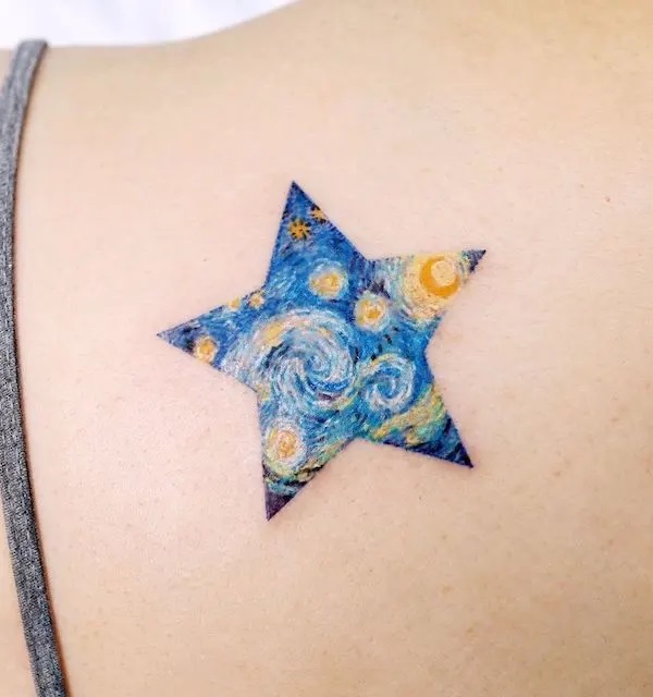 Starry Night star tattoo