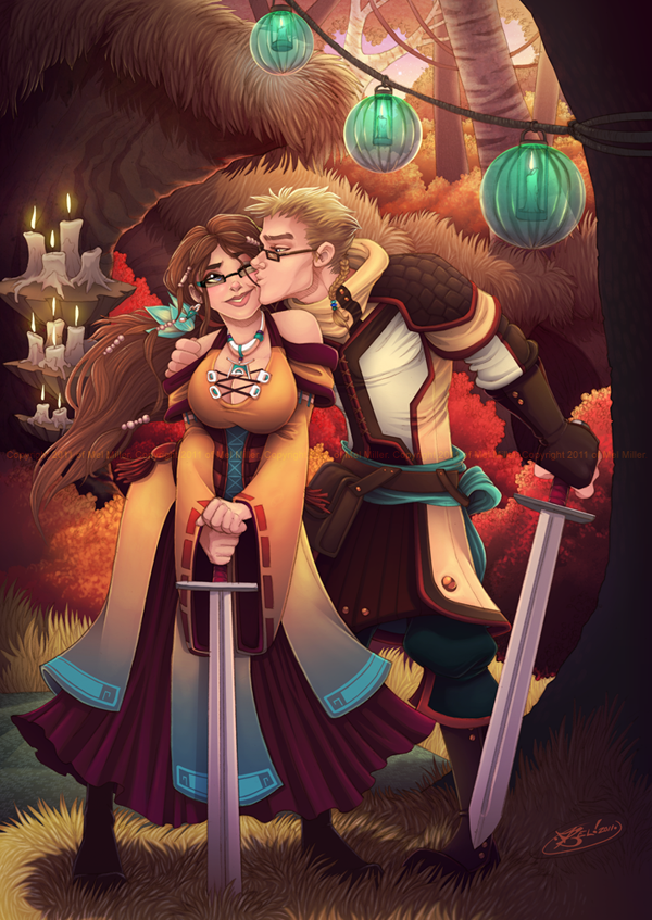 Sunset Swordplay by Mel Miller