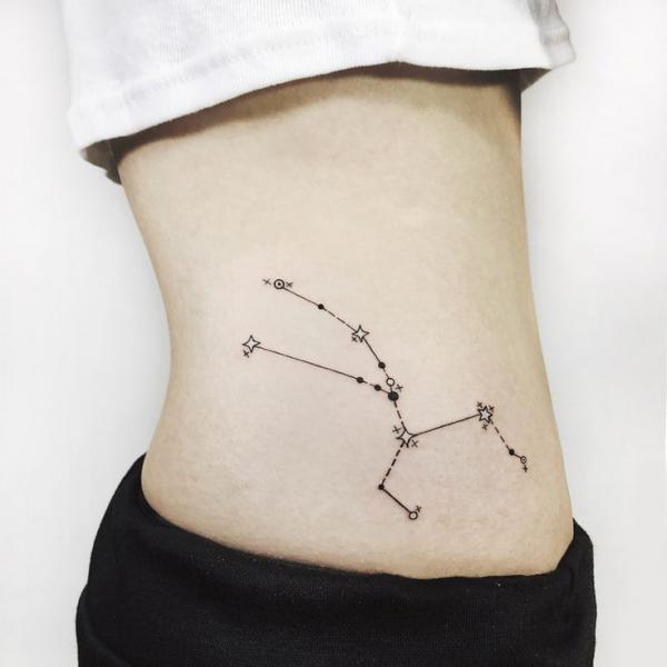Tauser constellation star tattoo