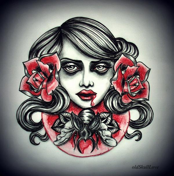 dead_head_with_insect_tattoo_design_by_oldskulllovebymw-d5yjqsq