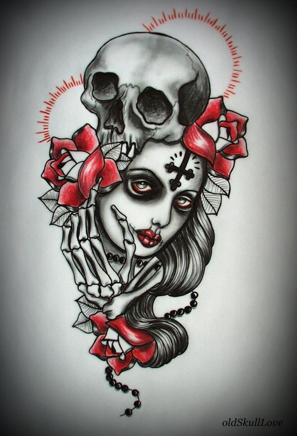 muerte_tattoo_flash_by_oldskulllovebymw