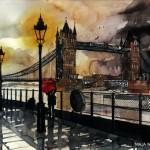 Watercolor Architectures by Maja Wronska