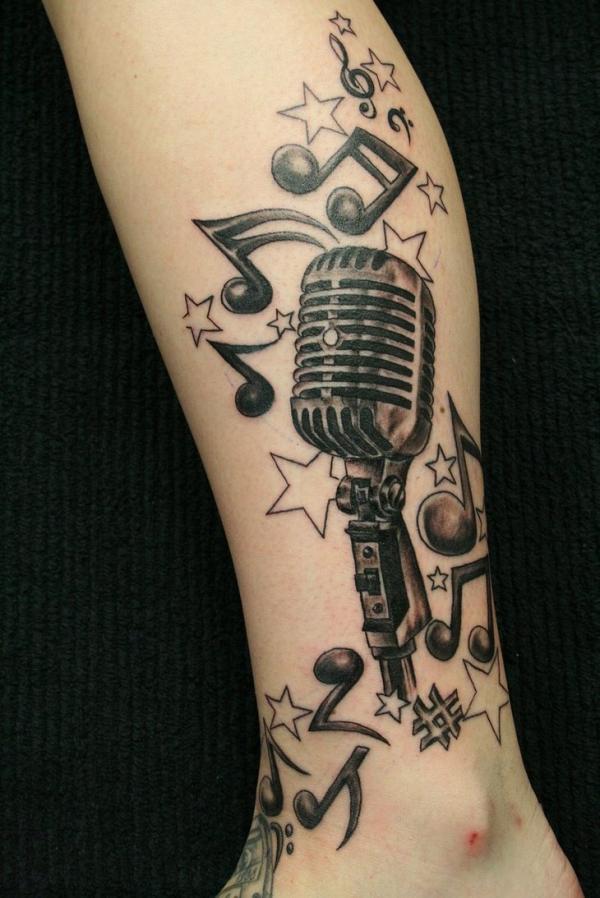 90 Microphone Tattoo Designs For Men  Manly Vocal Ink