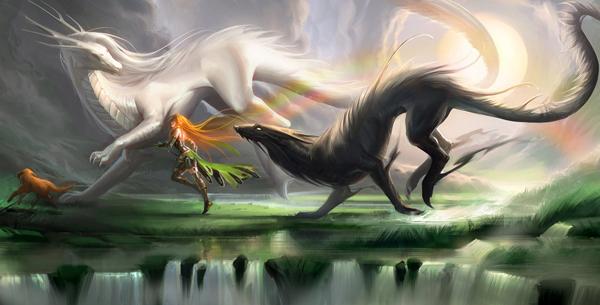 29 running_with_spirits_by_sakimichan